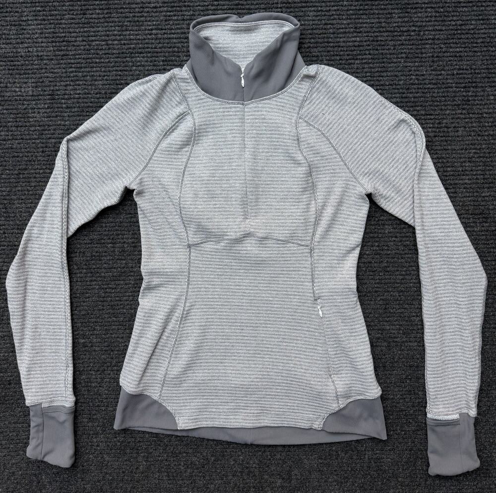 Lululemon Runderful Gray Long Sleeve 1/2 Zip Mock Neck Pullover Women’s Size 6